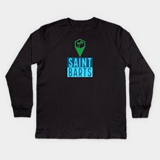 Saint Barts Caribbean Love Kids Long Sleeve T-Shirt